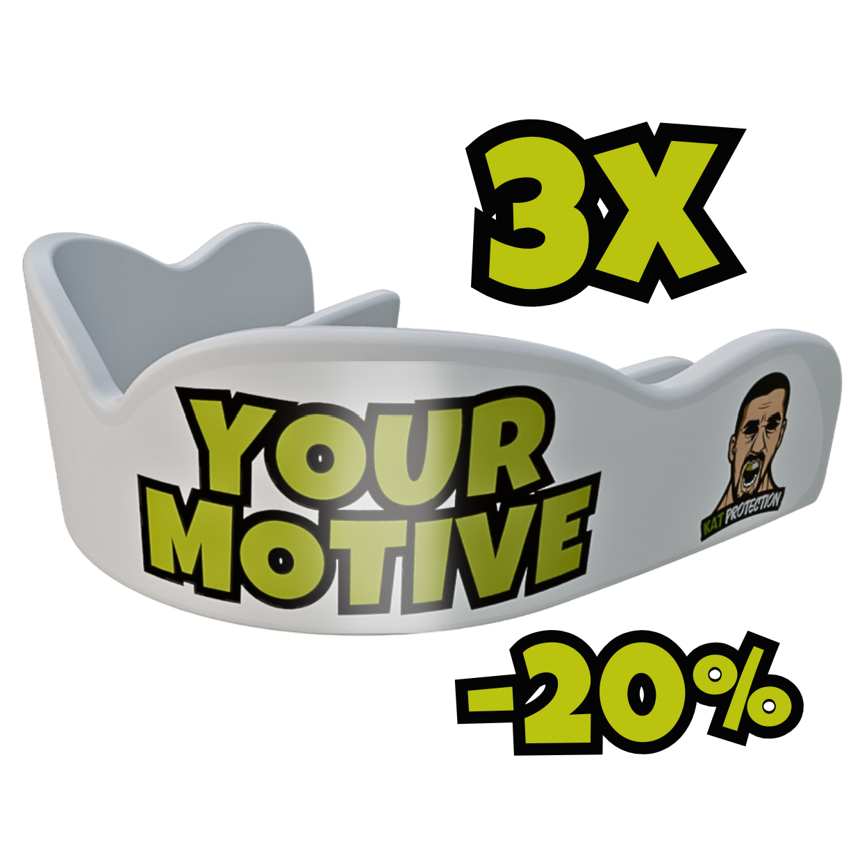 Protectores bucales con diseño personalizado – 3 unidades con 20% DE DESCUENTO