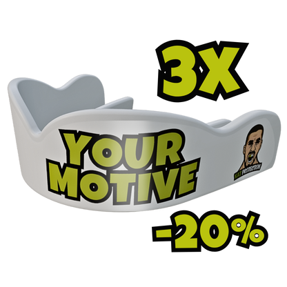 Protectores bucales con diseño personalizado – 3 unidades con 20% DE DESCUENTO